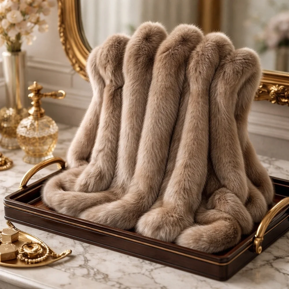 Saga leather and Furs Brown Fur Vest - Picture 5 of 10